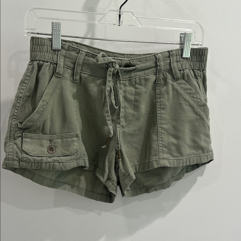 Olive Happily Grey Drawstring Women's Shorts